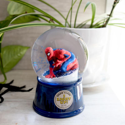 Marvel Spiderman Crouch Skyline Light Up Snow Globe