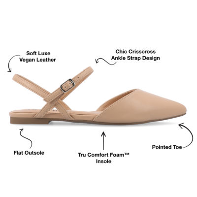 Journee Collection Womens Martine Pointed Toe Ballet Flats