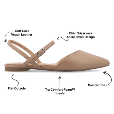 Journee Collection Martine Womens Pointed Closed Toe Ballet Flats