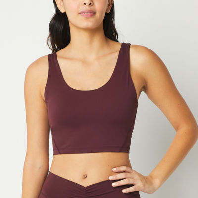 Arizona Womens Juniors U Neck Sleeveless Active Tank Top