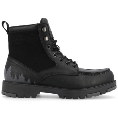Territory Mens Timber Flat Heel Lace-Up Boots