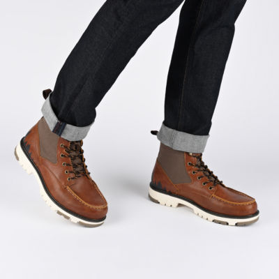 Territory Mens Timber Flat Heel Lace-Up Boots