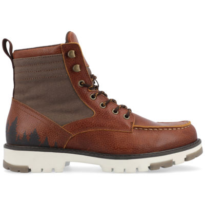 Territory Mens Timber Flat Heel Lace-Up Boots