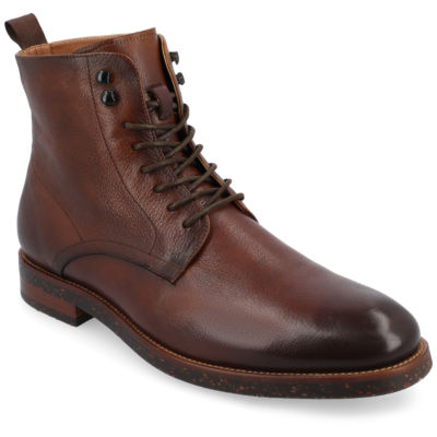 Thomas And Vine Mens Burbank Flat Heel Lace-Up Boots
