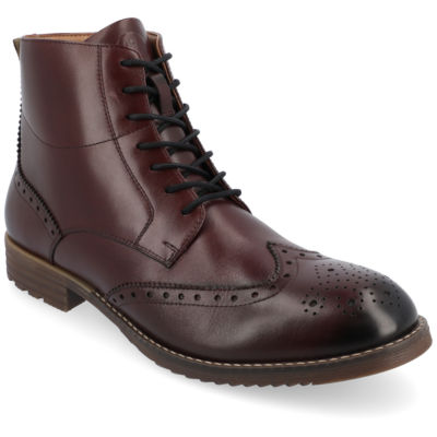 Thomas And Vine Mens Edison Flat Heel Lace Up Boots