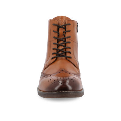 Thomas And Vine Mens Edison Flat Heel Lace Up Boots