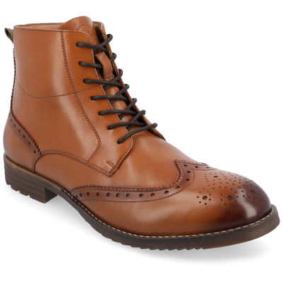 Thomas And Vine Mens Edison Flat Heel Lace Up Boots