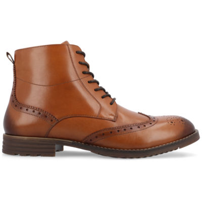 Thomas And Vine Mens Edison Flat Heel Lace Up Boots