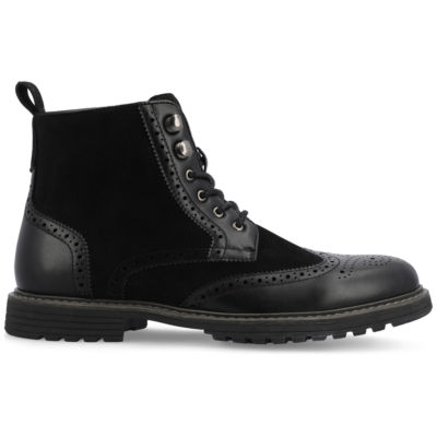 Vance Co Mens Virgil Flat Heel Lace-Up Boots