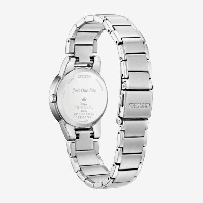 Citizen Disney Snow White Princess Womens Crystal Accent Silver Tone Stainless Steel Bracelet Watch Ga1070-53w