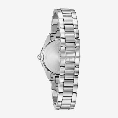 Bulova Sutton Womens Silver Tone Stainless Steel Bracelet Watch 96r228