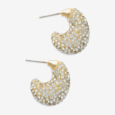 Bold Elements Gold Tone Womens Glass Drop Earrings