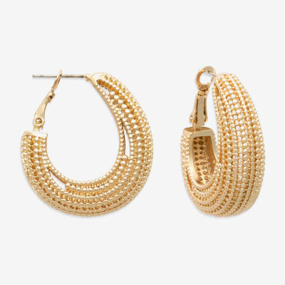 Bold Elements Womens 29.1mm Hoop Earrings