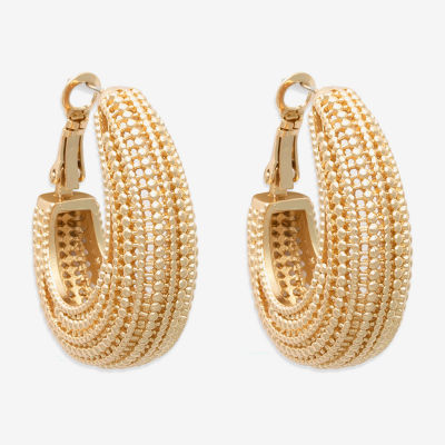 Bold Elements Womens 29.1mm Hoop Earrings