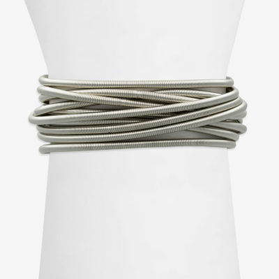 Bold Elements Silver Tone Womens Stretch Bracelet