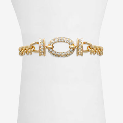 Bold Elements Gold Tone Gold Tone Solid Chain Bracelet