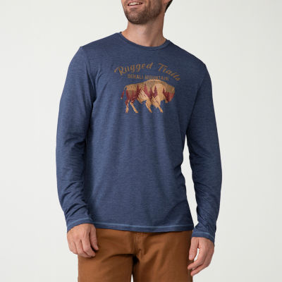 Free Country Mens Crew Neck Long Sleeve T-Shirt