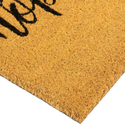 Northlight Natural Coir Hoppy Outdoor Rectangular Doormat