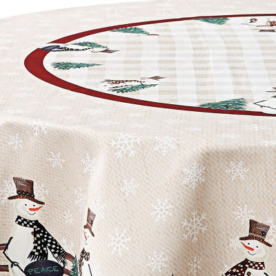 Avanti Country Snowman 70" Round Tablecloth