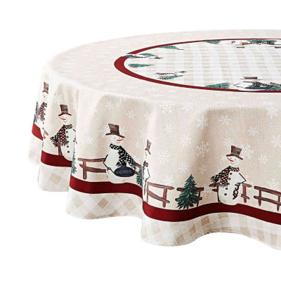 Avanti Country Snowman 70" Round Tablecloth