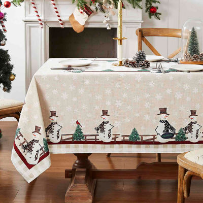 Avanti Country Snowman 60" X 120" Tablecloth