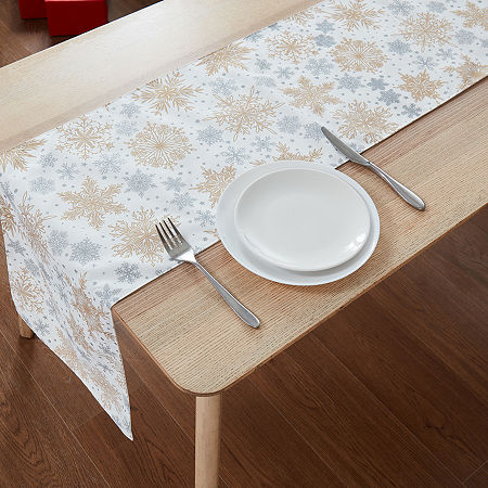 Avanti Snowflakes Table Runners, One Size, White