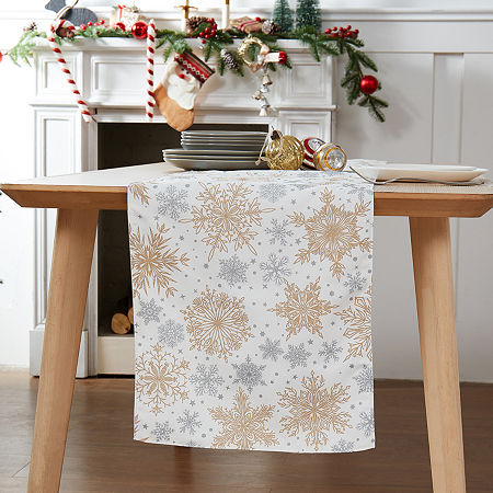 Avanti Snowflakes Table Runners, One Size, White