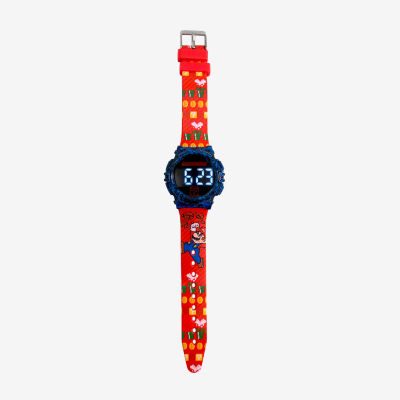 Nintendo Super Mario Boys Multicolor Strap Watch Gsm4283jc