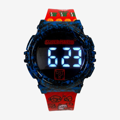 Nintendo Super Mario Boys Multicolor Strap Watch Gsm4283jc