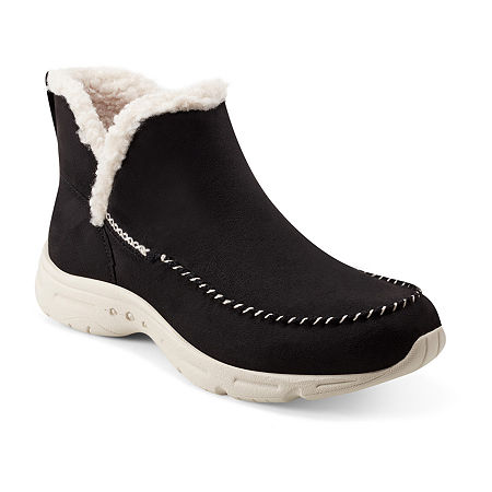 Easy Spirit Womens Brennan Flat Heel Booties, 6 Medium, Black