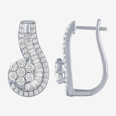 Diamond Blossom (G / Si2) Womens 2 CT. T.W. Lab Grown White Diamond 10K White Gold Drop Earrings