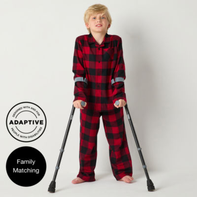 North Pole Trading Co. Little & Big Unisex Adaptive Flannel 2-pc. Christmas Pajama Set