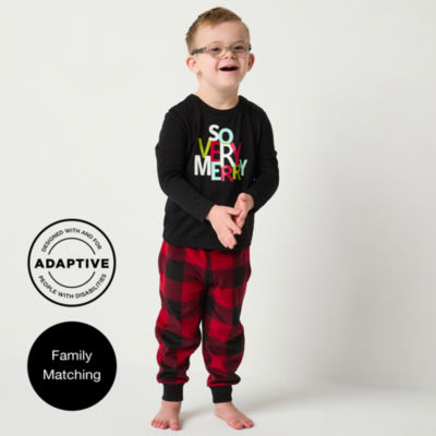 North Pole Trading Co. Toddler Unisex Adaptive Microfleece 2-pc. Christmas Pajama Set