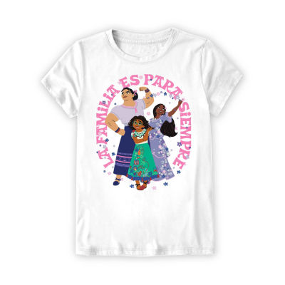 Little & Big Girls Round Neck Short Sleeve Encanto Graphic T-Shirt