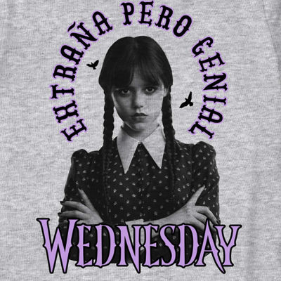 Little & Big Girls Round Neck Short Sleeve Wednesday Addams Graphic T-Shirt