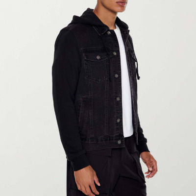 Forever 21 Mens Denim Hooded Jacket