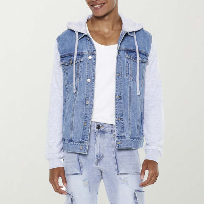 Forever 21 Mens Denim Hooded Jacket