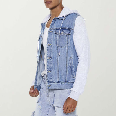 Forever 21 Mens Denim Hooded Jacket