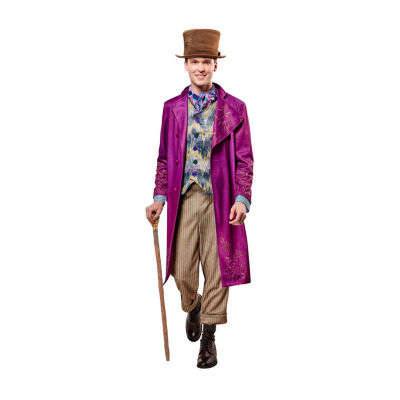 Mens Wonka Movie Willy Wonka Deluxe Mens Costume 5-pc. Costume Set