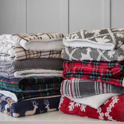 North Pole Trading Co. Mink To Sherpa Reversible Lightweight Throw