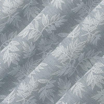 No 918 Koda Woven Jacquard Leaf Rod Pocket Light-Filtering Single Curtain Panel