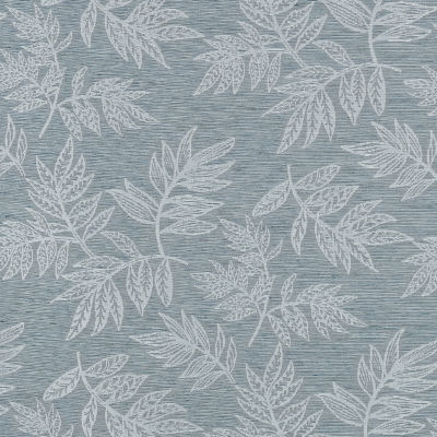 No 918 Koda Woven Jacquard Leaf Rod Pocket Light-Filtering Single Curtain Panel