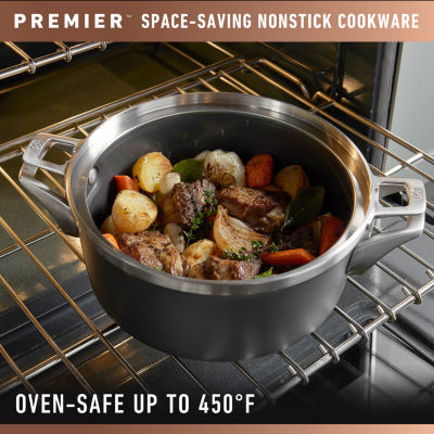 Calphalon Premier Space-Saving Hard Anodized 12" Frying Pan with Lid