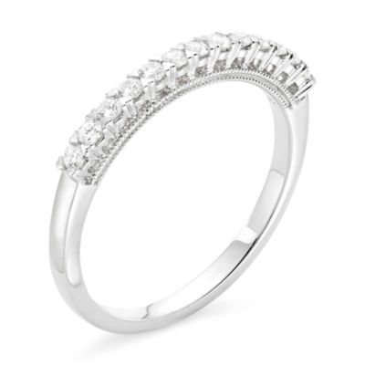 Modern Bride® Signature 1/4 CT.T.W. Certified natural Diamond 14K White Gold Wedding Band