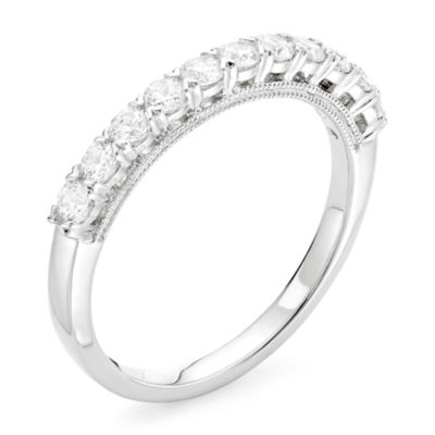 Modern Bride® Signature 1/2 CT.T.W. Certified natural Diamond 14K White Gold Wedding Band