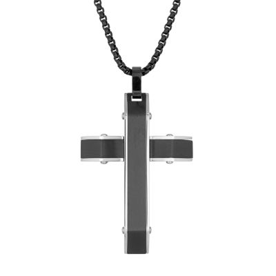 Mens Stainless Steel Cross Pendant Necklace JCPenney