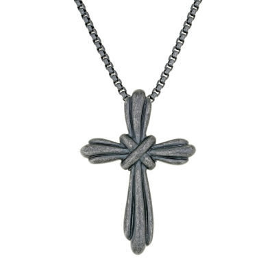 Mens Stainless Steel Cross Pendant Necklace JCPenney