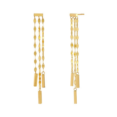 14K Gold Drop Earrings