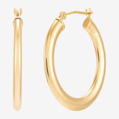 14K Gold 25mm Round Hoop Earrings JCPenney