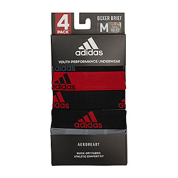 adidas Big Boys 4 Pack Boxer Briefs, Color: Medium Red - JCPenney